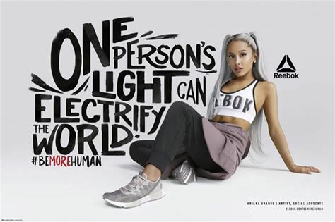 ariana grande reebok|reebok be more human.